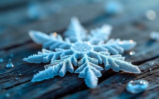 Картинка зима, wood, snowflake, winter, frost, снежинка