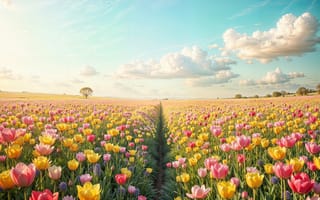 Картинка цветы, горы, луг, mountains, colorful, flowers, весна, blossom