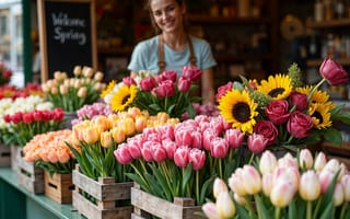 Картинка цветы, весна, welcome, blossom, colorful, flowers, тюльпаны, tulips