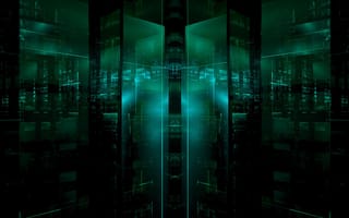 Картинка Desktop, Abstract, Mobile, Turquoise, Color, Squares, Reflection, Abstraction