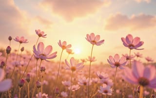 Картинка поле, цветы, colorful, луг, spring, flowers, весна, blossom