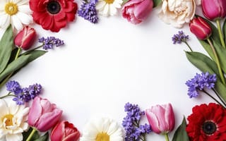 Картинка цветы, весна, тюльпаны, tulips, blossom, colorful, spring, flowers