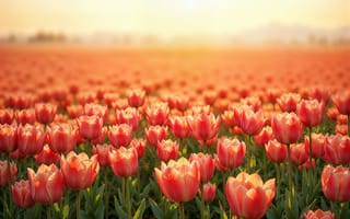 Картинка цветы, весна, colorful, blossom, flowers, тюльпаны, tulips, луг