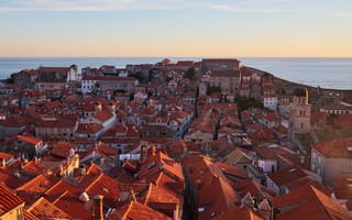 Картинка море, здания, Хорватия, Dubrovnik