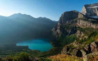 Картинка горы, озеро, США, Montana