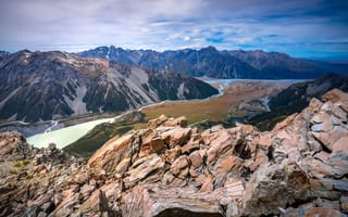 Картинка горы, скалы, Новая Зеландия