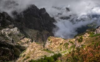 Картинка облака, горы, скалы