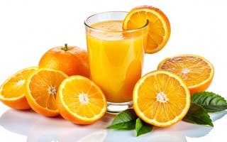 Картинка juice, glass, oranges, fresh, orange