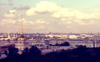 Картинка небо, город, высота, вид, Санкт-Петербург, Питер