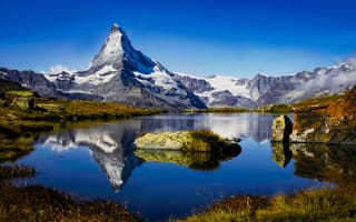 Картинка озеро, гора, Matterhorn