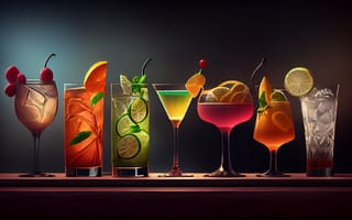 Картинка lemon, ice, lime, fresh, cocktails, fruits
