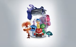 Картинка мультфильм, банка, постер, Головоломка 2, персонажи, Inside Out 2