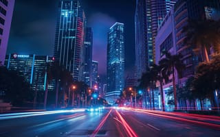 Картинка night, skyscrapers, miami, cityscapes