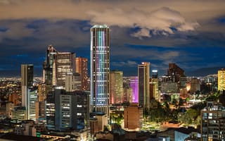 Картинка city, building, cloudy, bogotá skyline, cityscape, bogotã, business, capital