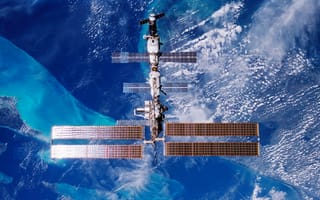 Картинка panorama, space station, marble, union, illuminator