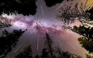 Картинка nature, nebula, meteor, milky way, night, meteorite, majestic, mountain