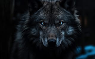 Картинка animal, wolf, digital art