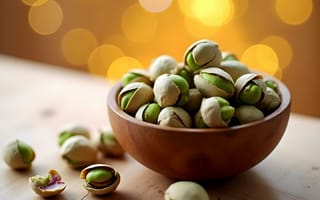 Картинка миска, фисташки, ИИ-арт
