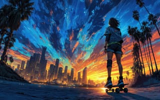 Картинка edge, electric, tomorrow, skater, horizon