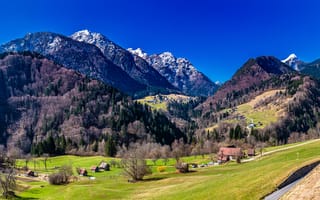 Картинка Горы, Скала, Pontebba, Пейзаж, Италия