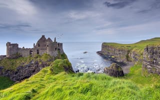 Картинка Северная Ирландия, Northern Ireland, Dunluce Castle, County Antrim, Замок Данлюс, графство Антрим