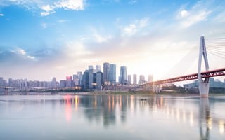 Картинка city, skyline, office, china, bridge, building, financial, modern