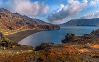 Картинка море, облака, залив, бухта, Шварцман Евгений, Вид