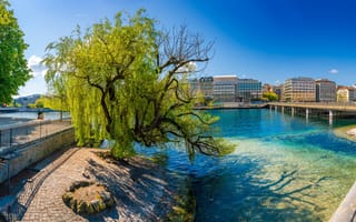Картинка Дома, Швейцария, Реки, Набережная