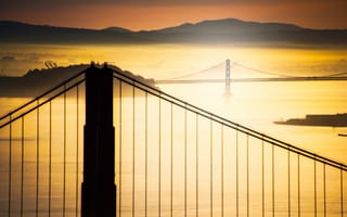 Картинка мост, Калифорния, Сан Франциско, USA, США, bridges, California, San Francisco