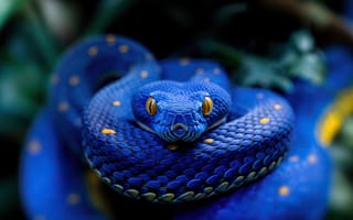 Картинка snake, blue, eyes, danger