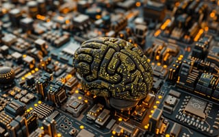Картинка board, brain, artificial intelligence, microchips