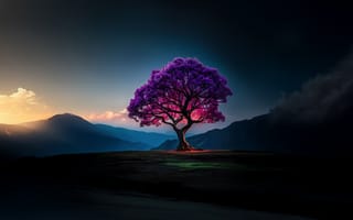 Картинка tree, violet, whispers