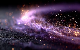 Картинка space, dust, depth of field, sparkles, purple, galaxy