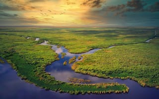 Картинка Флорида, горизонт, красивый пейзаж, United States, реки, Florida, Соединенные Штаты Америки, простор