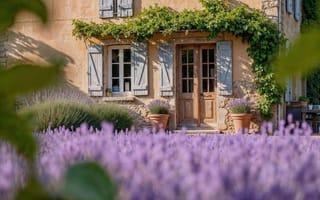Картинка солнце, дом, house, summer, sunshine, landscape, цветение, каникулы