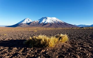 Картинка Чили, Chile, Дикая природа, Заснеженные горы, Snowy Mountains, Wilderness, Atacama Plateau, Плато Атакама