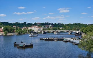 Картинка мост, река, Чехия, Прага