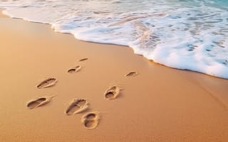 Картинка песок, море, beach, волны, summer, берег, пляж, лето