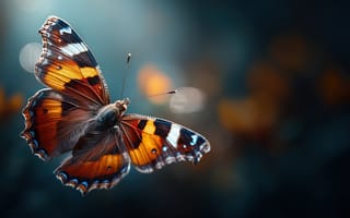 Картинка butterfly, closeup, AI art, depth of field