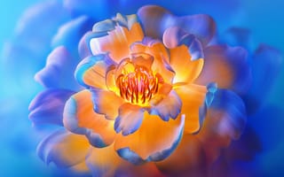 Картинка light, flower, blue, macro