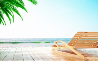 Картинка песок, море, лето, пляж, отпуск, небо, пальмы, summer