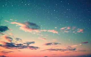 Картинка space, star, cloud, sky, minimalist, gradient