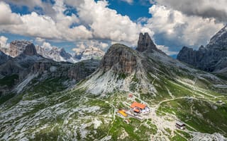 Картинка горы, Облака, Горный пейзаж, Красота, Отель, Гордон Николай, Где то в Доломитах, Доломитовые Альпы