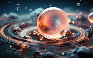 Картинка balls, circles, drops, abstraction