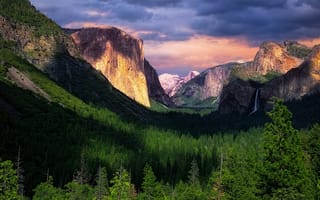 Картинка Day, Yosemite National Park, Sunset, Cloudy