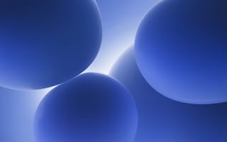 Картинка Шары, Голубой, Dell, Spheres, Balls, Abstract, Сферы, Blue