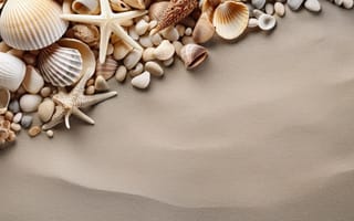 Картинка песок, пляж, ракушки, beach, texture, sand