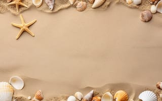 Картинка песок, пляж, beach, texture, ракушки, sand