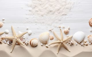 Картинка песок, пляж, texture, sand, ракушки, beach