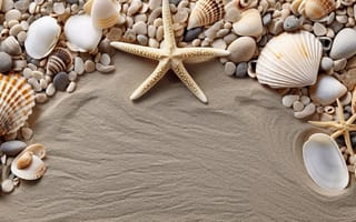 Картинка песок, пляж, ракушки, sand, beach, texture